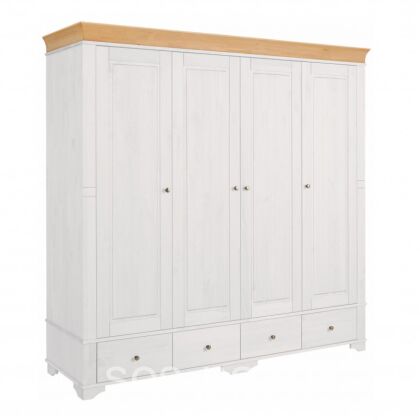 Шкаф 4х дверный Бейли с глухими дверями